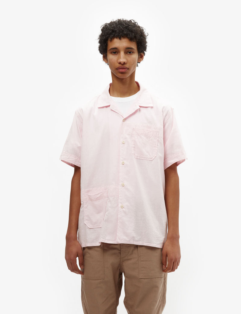 Engineered Garments Camp Shirt - Pink Cotton Handkerchief
