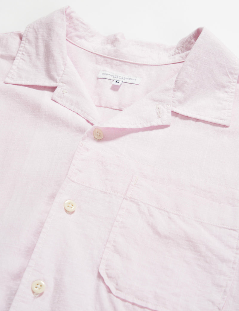 Engineered Garments Camp Shirt - Pink Cotton Handkerchief