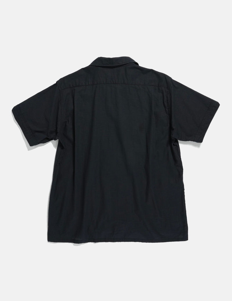Engineered Garments Camp Shirt - Black Cotton Handkerchief