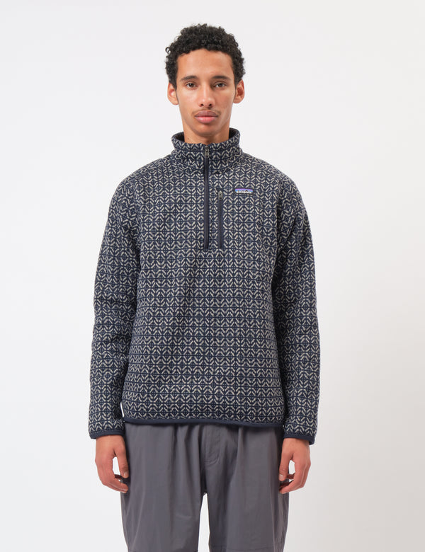 Patagonia Better Sweater 1/4 Zip Fleece (Scales) - Sunken Blue