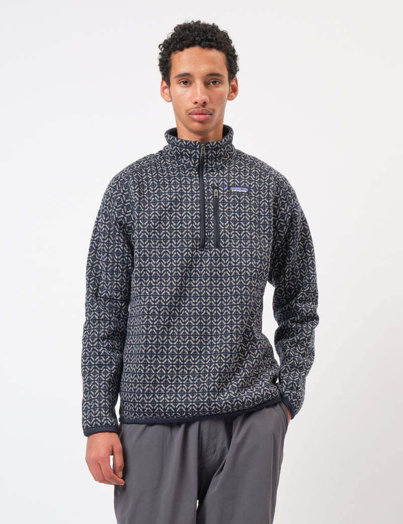 Patagonia Better Sweater 1/4 Zip Fleece (Scales) - Sunken Blue