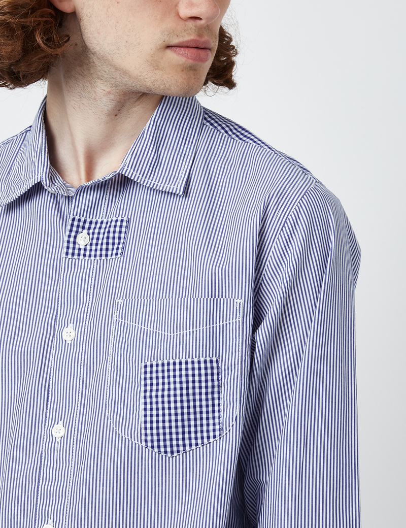 Universal Works Patched Shirt - Blue