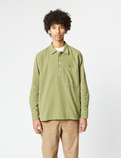 Universal Works Pullover Shirt (Cord) - Olive Green