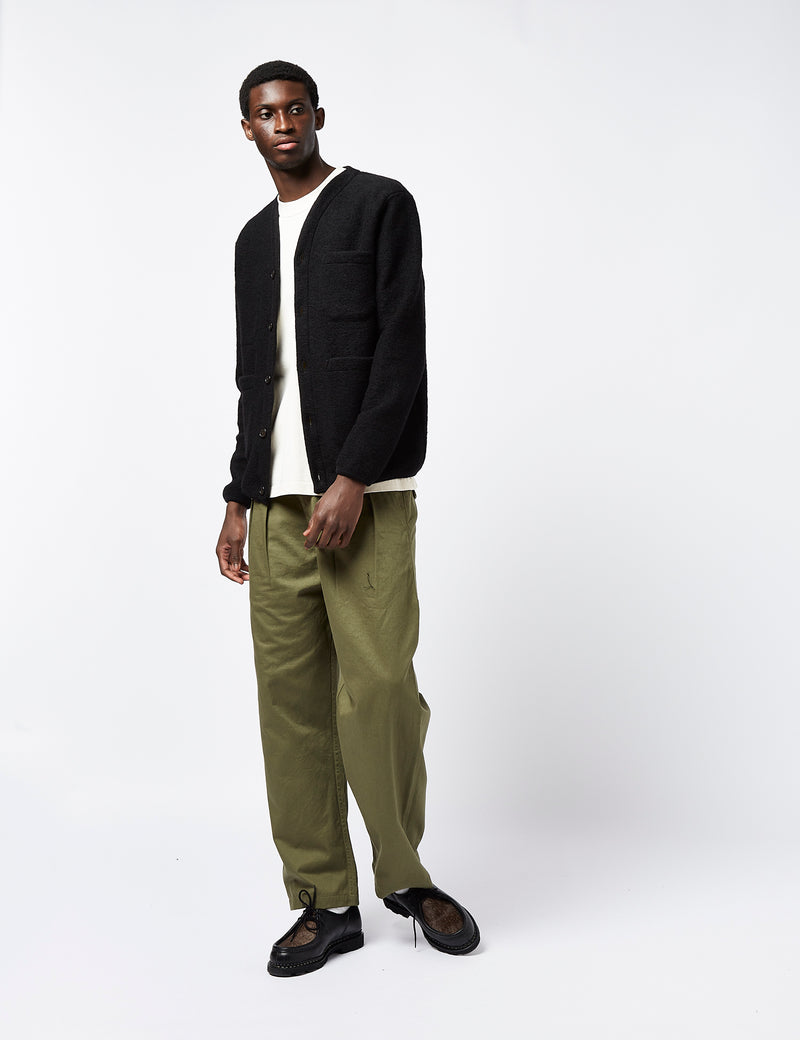 Universal Works Cardigan (Wool Fleece) - Black