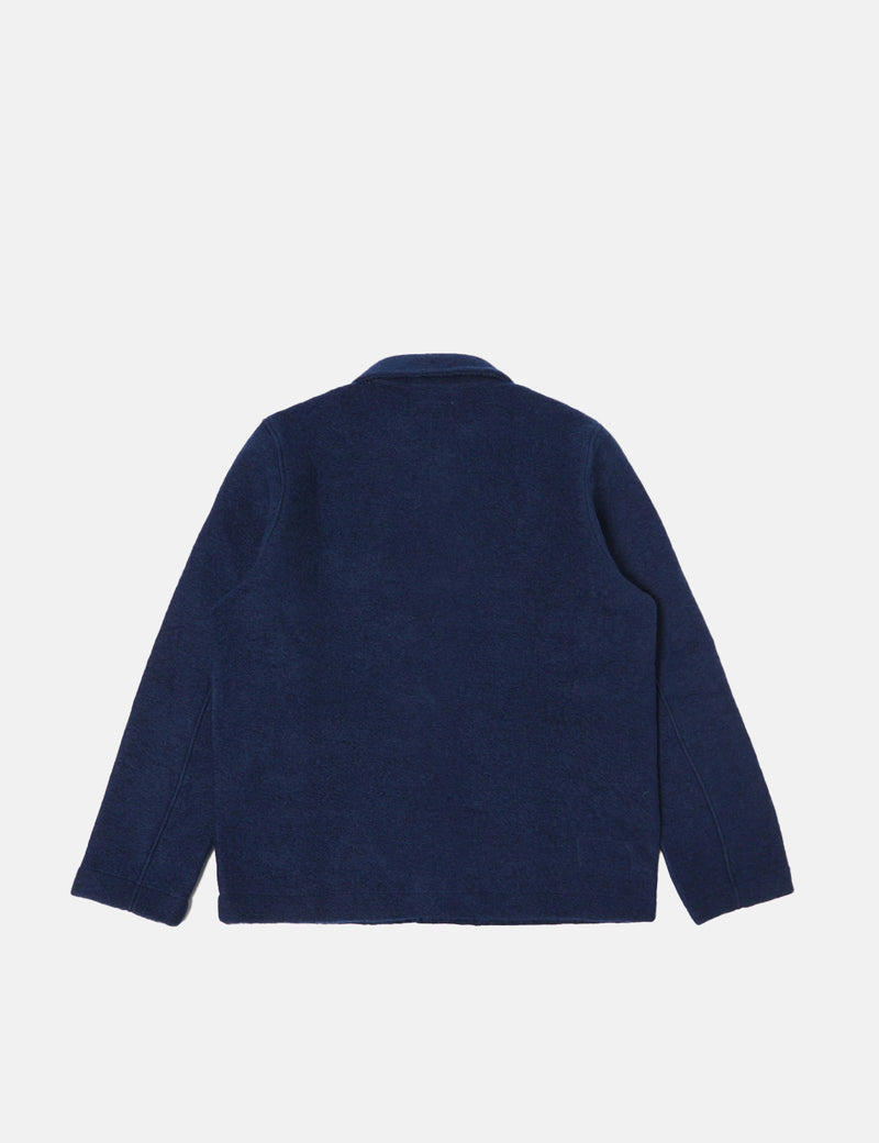 Universal Works Field Jacket (Wool) - Indigo Blue