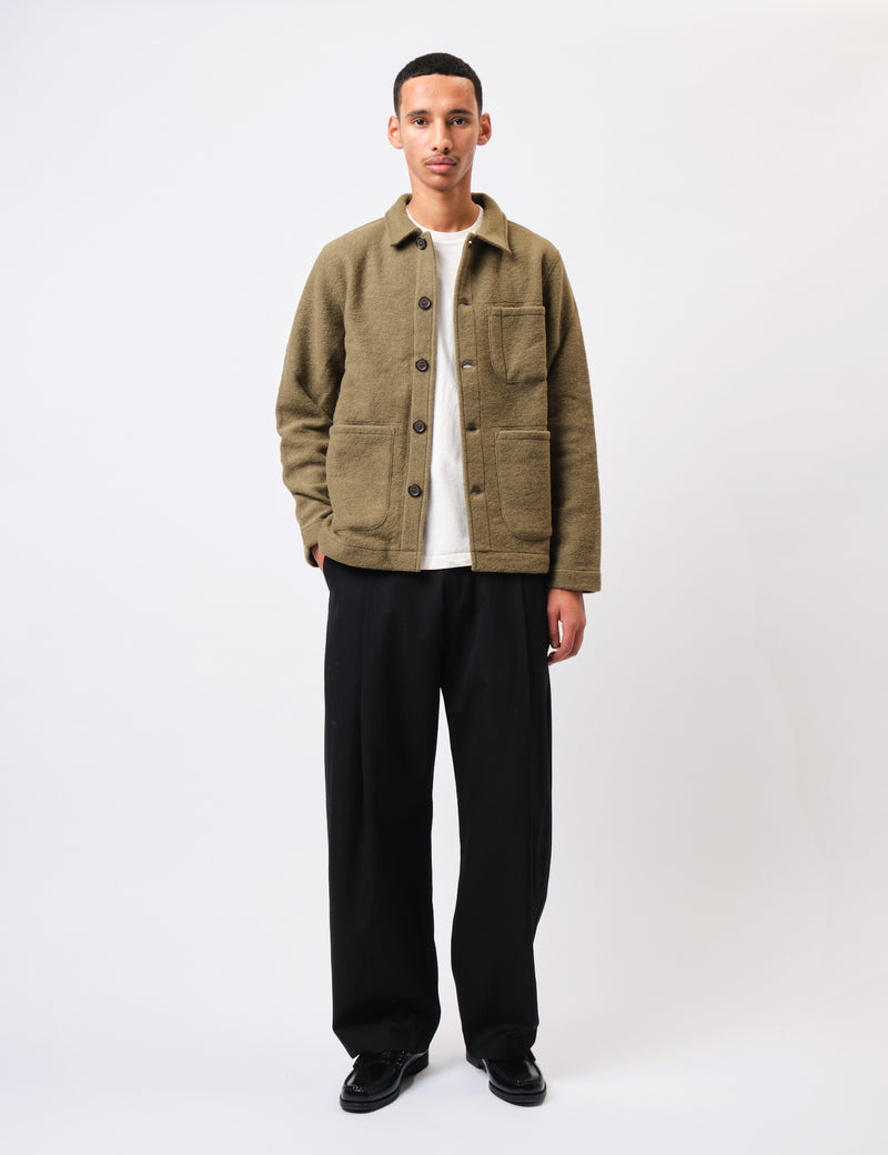 Universal Works Field Jacket (Wool) - Lovat Green