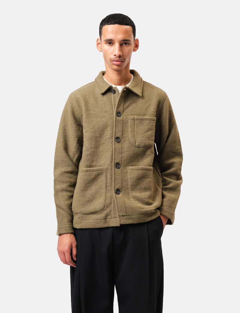Universal Works Field Jacket (Wool) - Lovat Green