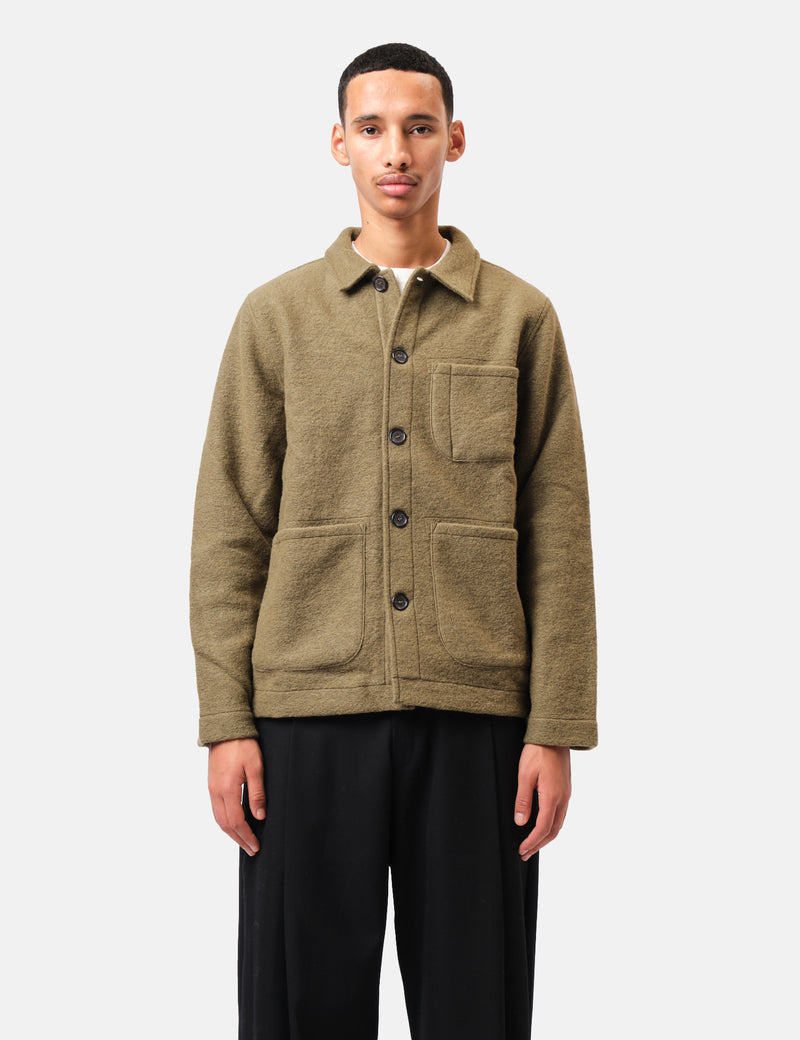 Universal Works Field Jacket (Wool) - Lovat Green