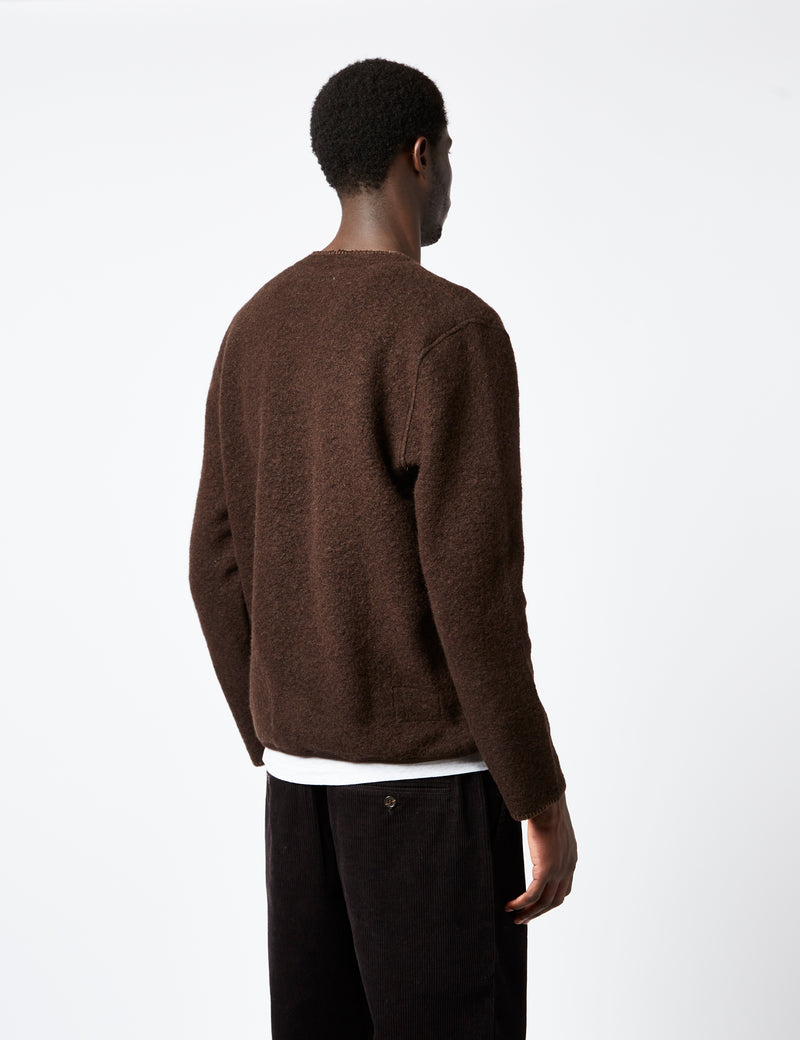 Universal Works Blanket Cardigan (Wool) - Brown