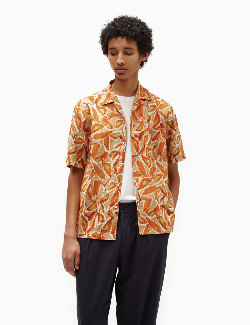 Universal Works Minari Shirt Artist (Linen/Cotton) - Terracotta