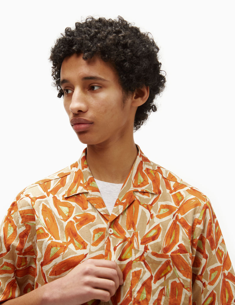 Universal Works Minari Shirt Artist (Linen/Cotton) - Terracotta