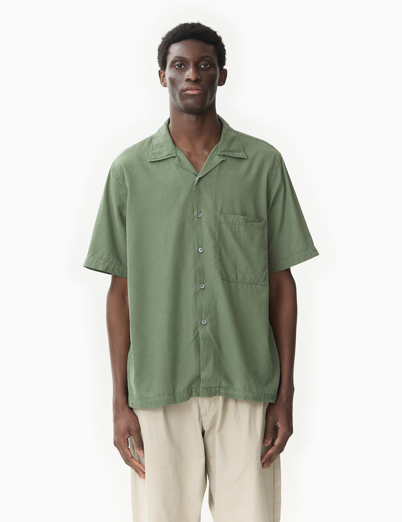 Universal Works Camp II Shirt (Linen/Cotton) - Birch