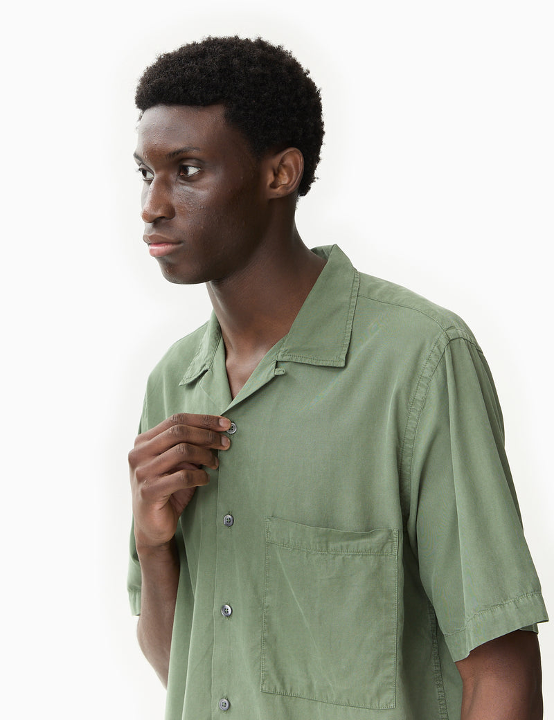 Universal Works Camp II Shirt (Linen/Cotton) - Birch