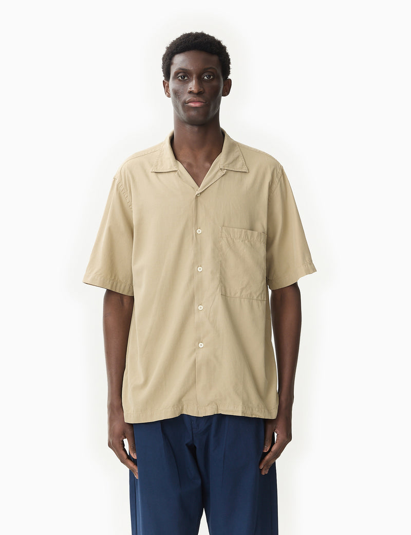 Universal Works Camp II Shirt (Linen/Cotton) - Summer Oak