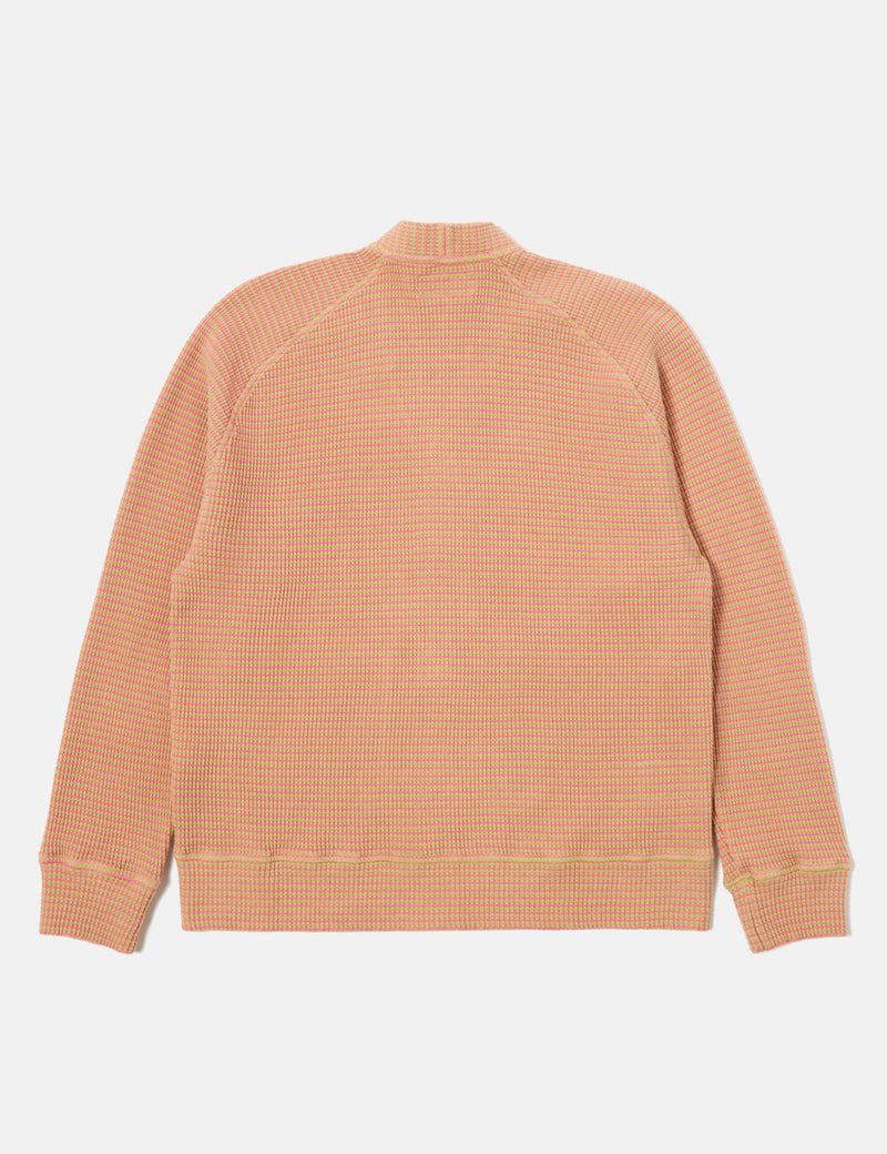 Universal Works Dickie Fluro Cardigan - Summer Oak/Pink