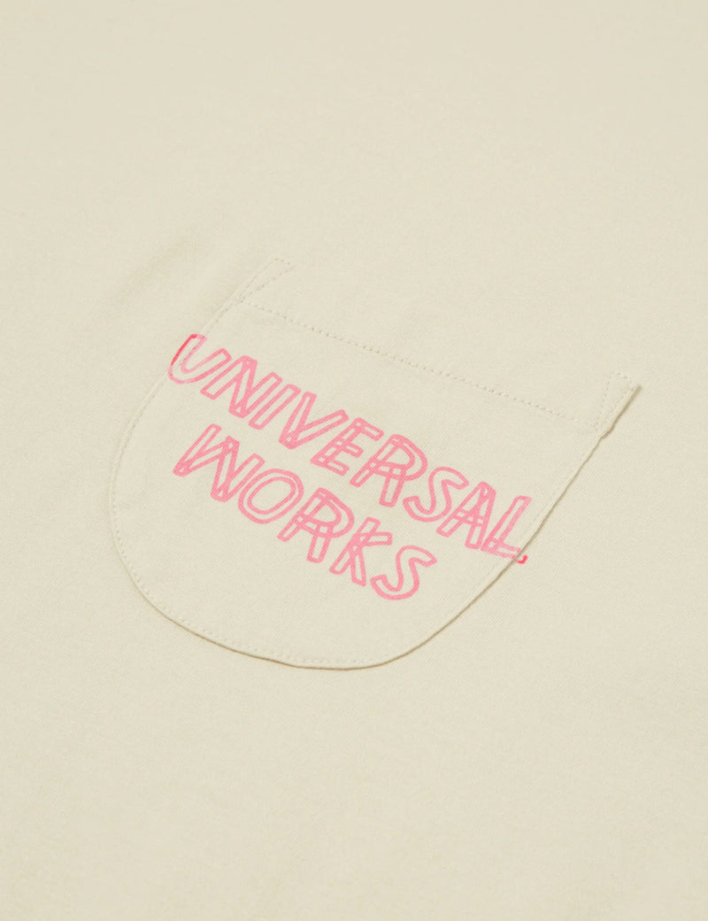 Universal Works Print Pocket T-Shirt (Organic) - Driftwood
