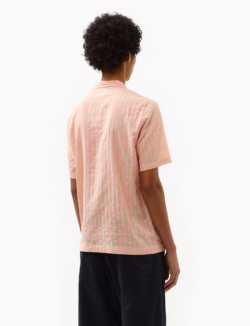 Universal Works Road Fluro Shirt - Summer Oak/Pink