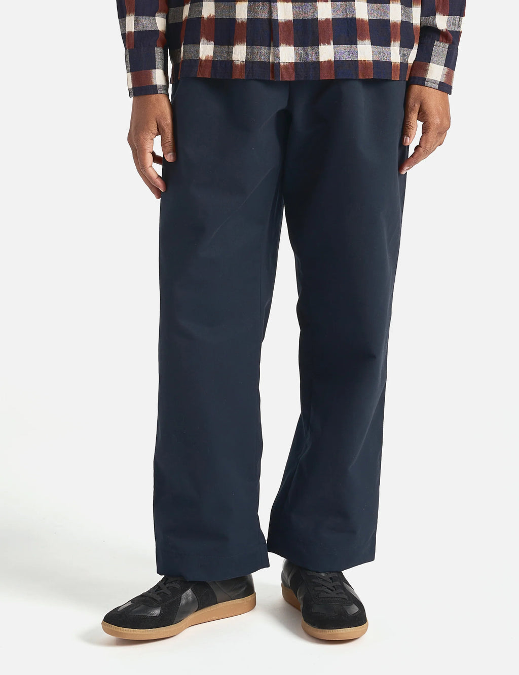 Universal Works Duke Pant (Brushed Polytech) Navy Blue
