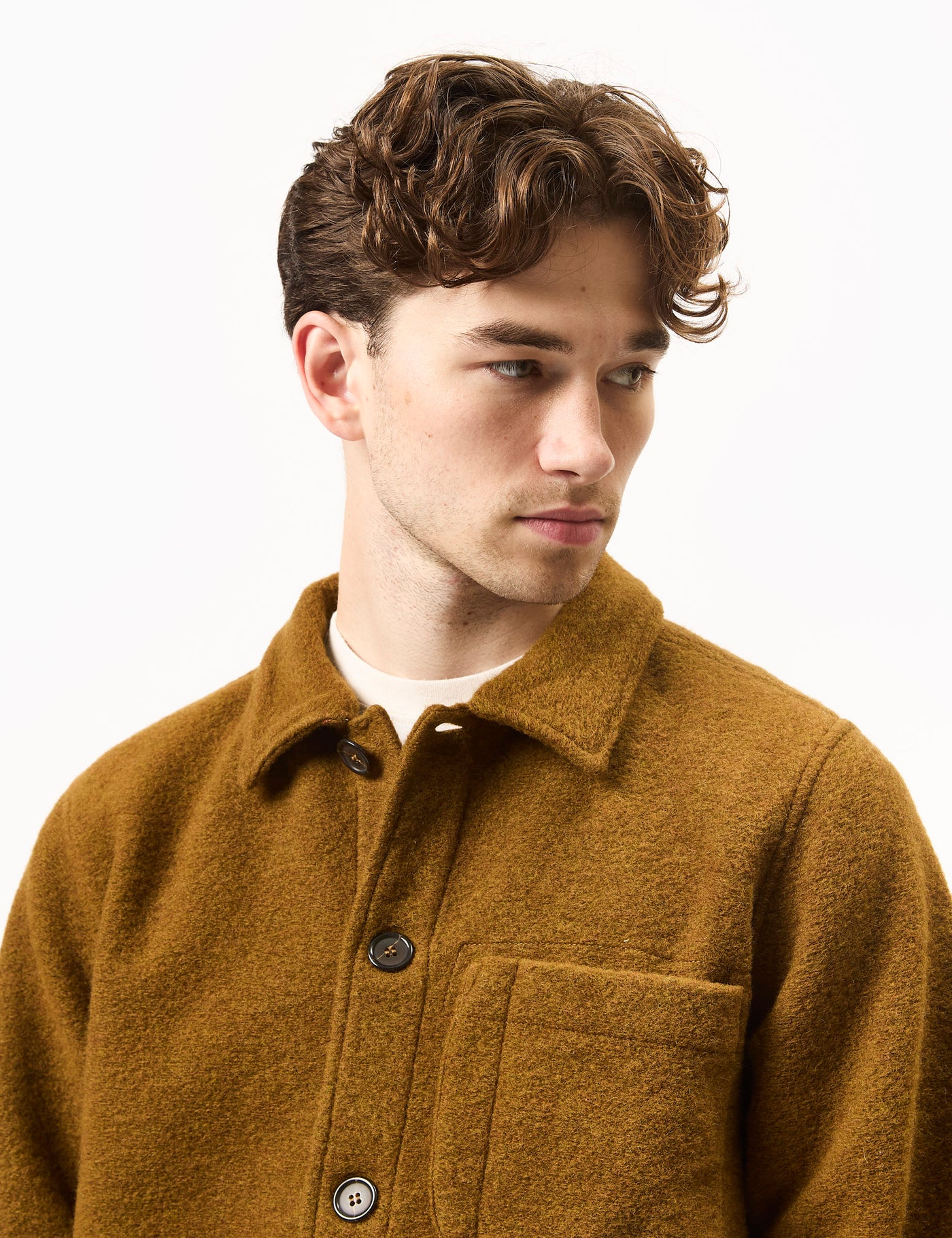 Universal Works Field Jacket (Wool Fleece) - Mustard | Article.