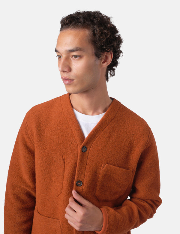 Universal Works x Article. Exclusive Cardigan (Wool) - Orange