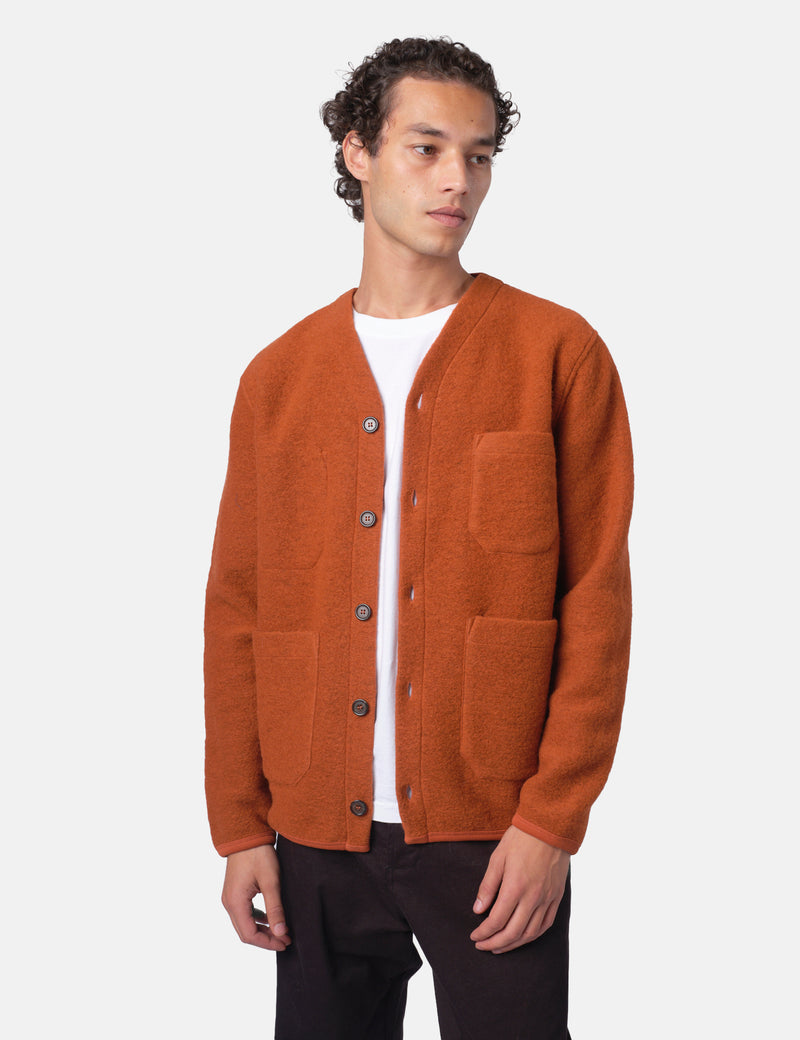 Universal Works x Article. Exclusive Cardigan (Wool) - Orange