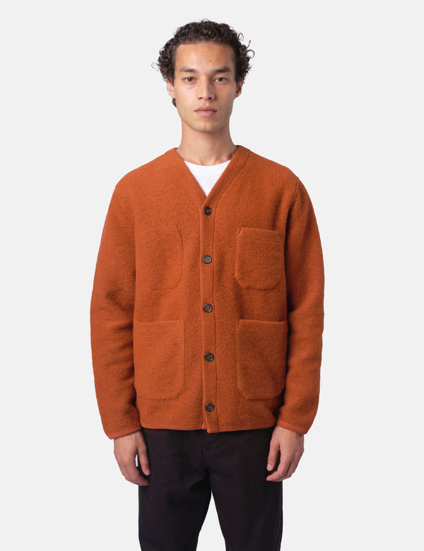Universal Works x Article. Exclusive Cardigan (Wool) - Orange