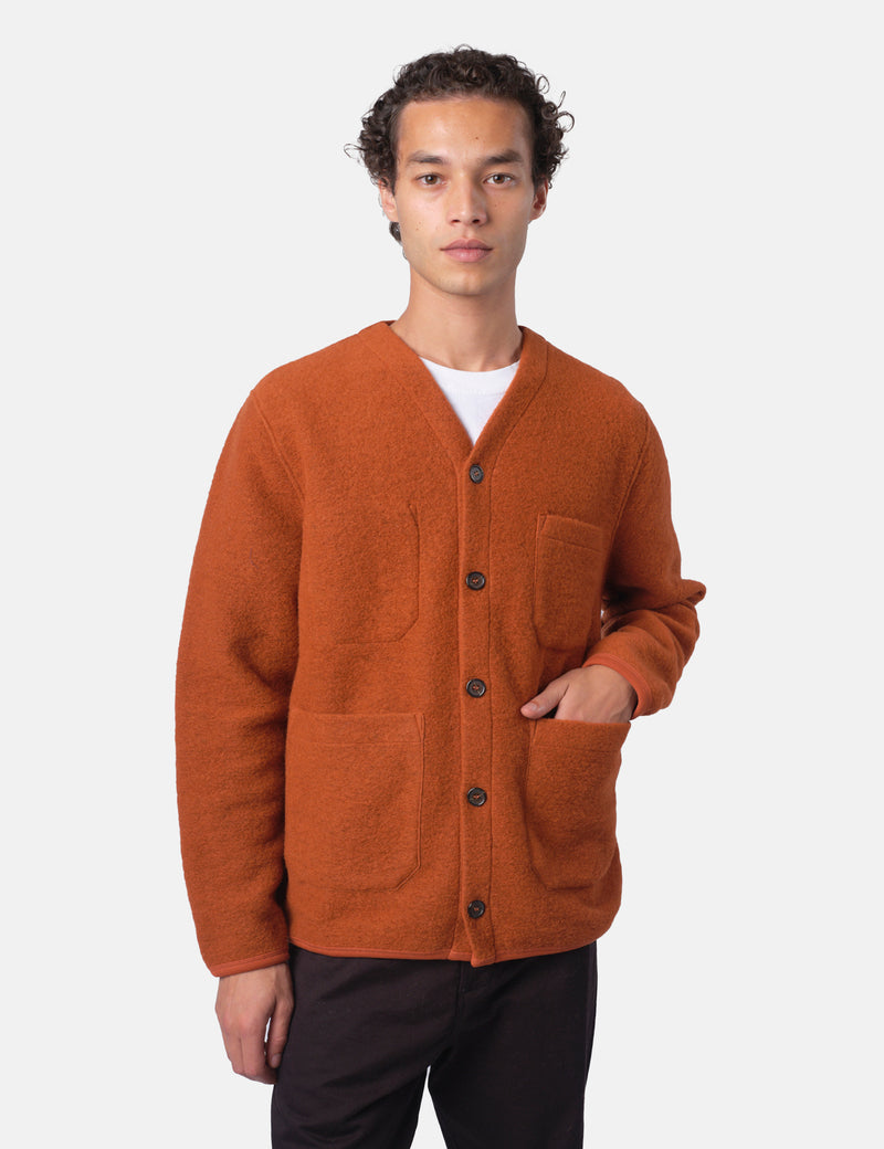 Universal Works x Article. Exclusive Cardigan (Wool) - Orange
