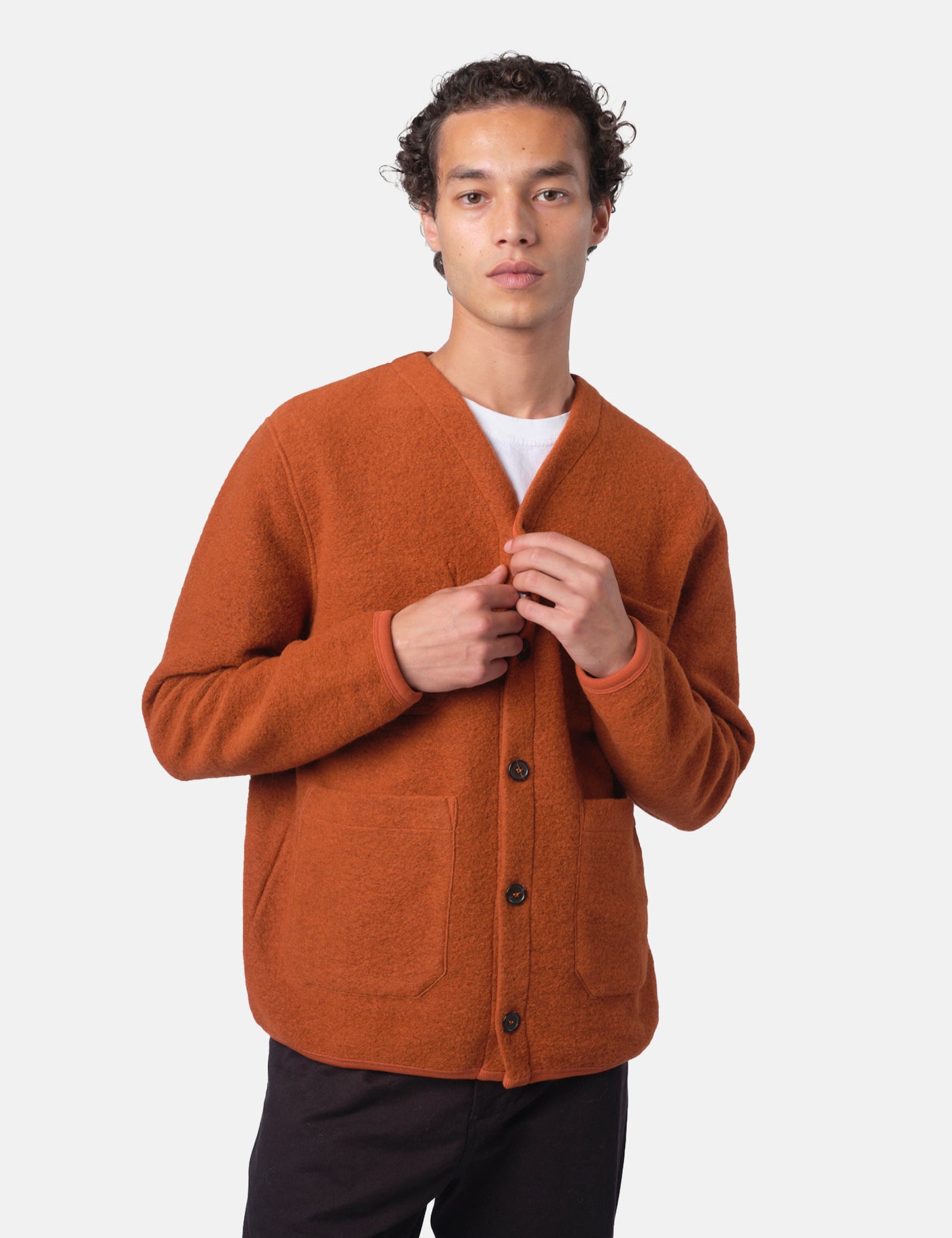 トップス PERVERZE Archive Knit Cardigan Orange PERVERZE Archive Knit Cardigan / Orange