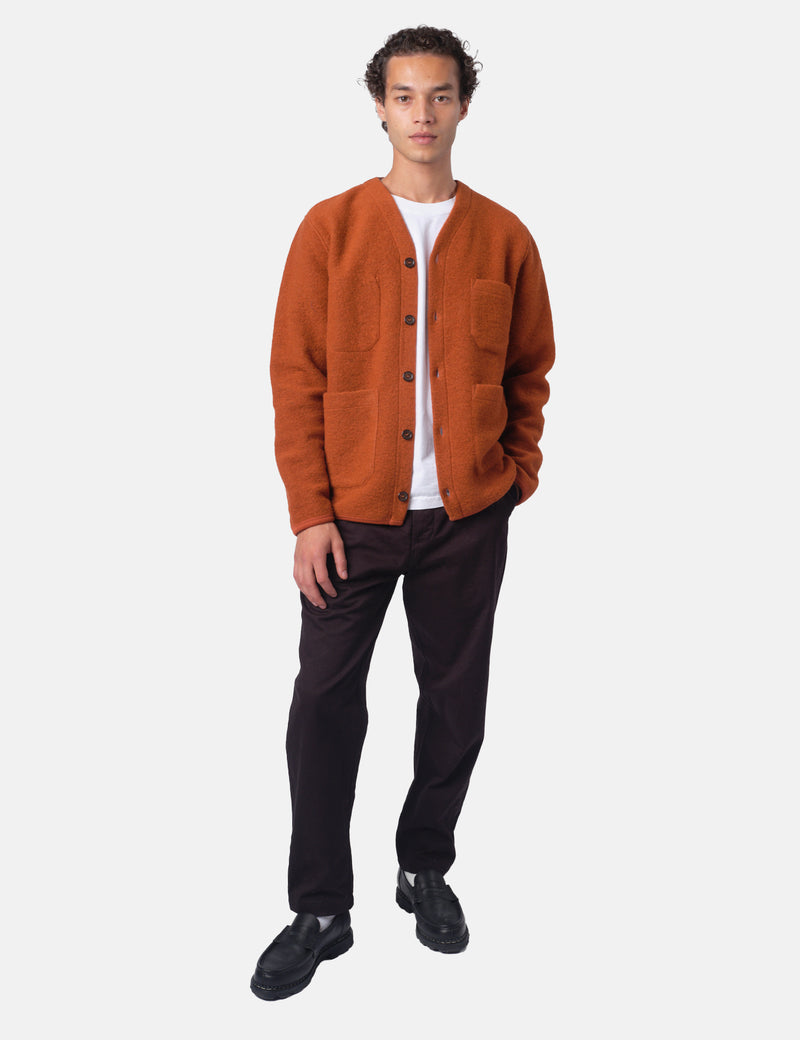 Universal Works x Article. Exclusive Cardigan (Wool) - Orange