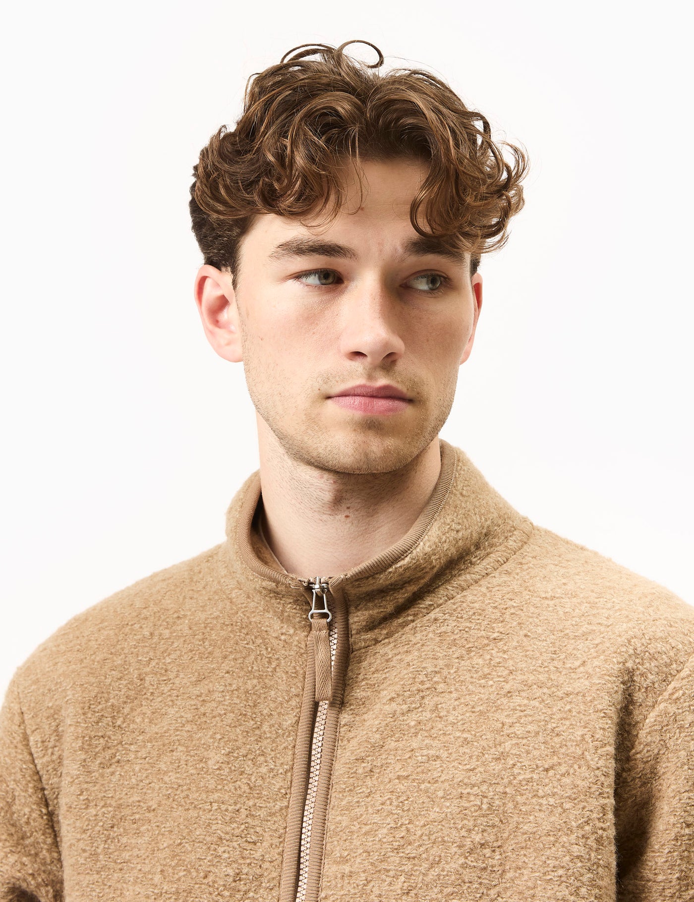 Universal Works Climbing Jacket (Teddy Fleece) - Sand | Article.