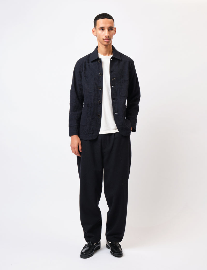 Universal Works Original Bakers Jacket (Ospina Cotton) - Navy Blue
