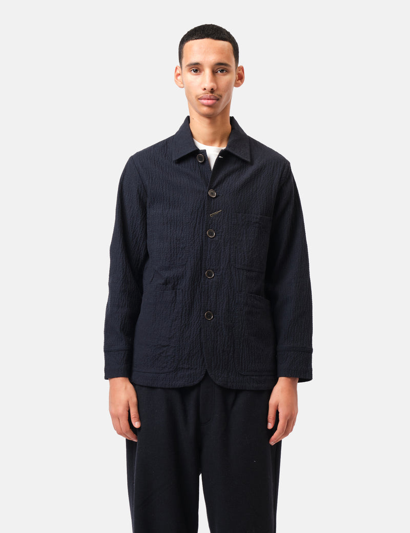 Universal Works Original Bakers Jacket (Ospina Cotton) - Navy Blue