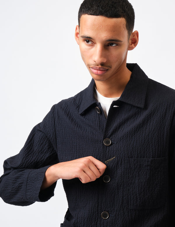 Universal Works Original Bakers Jacket (Ospina Cotton) - Navy Blue