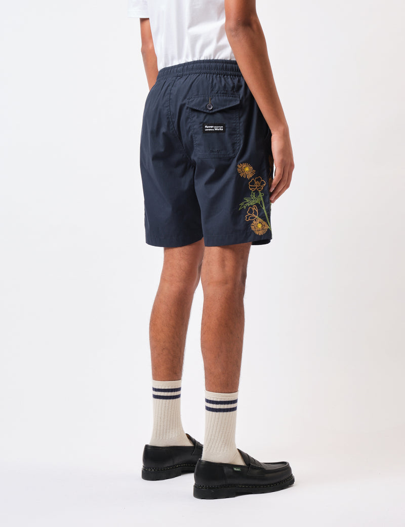 Universal Works Beach Shorts (Rec. Poly Tech) - Navy Blue
