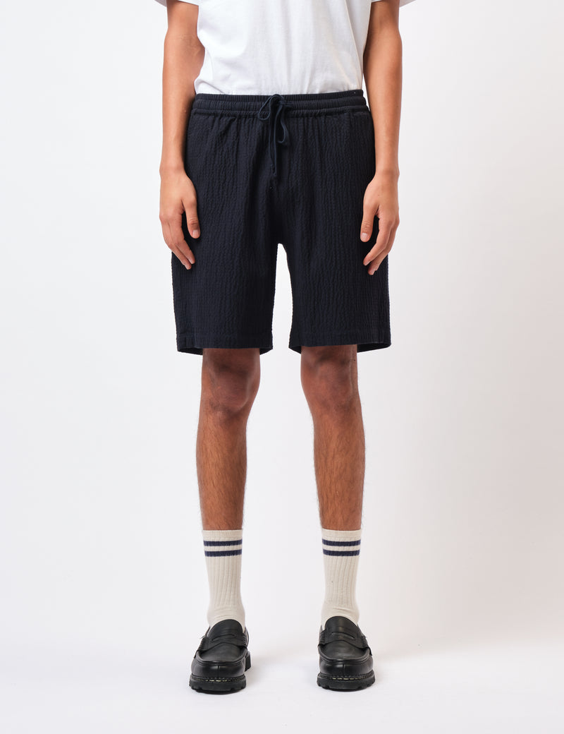 Universal Works Simple Shorts (Ospina Cotton) - Dark Navy Blue