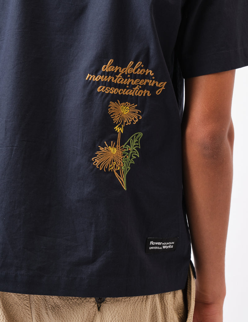 Universal Works Shirt Sleeve Minari Shirt - Navy Blue