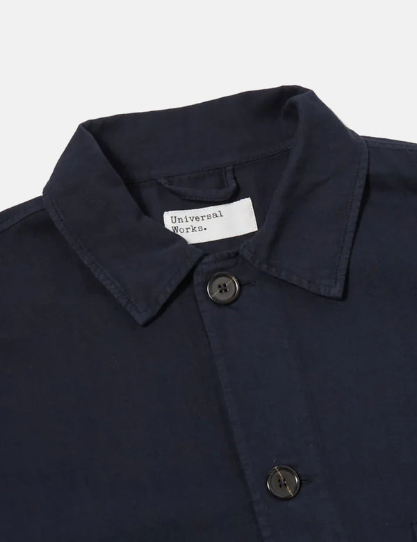 Universal Works Coverall Jacket (Herringbone Cotton) - Dark Navy Blue