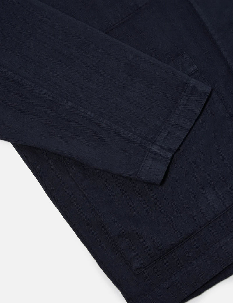 Universal Works Coverall Jacket (Herringbone Cotton) - Dark Navy Blue