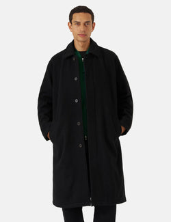 Universal Works Mowbray Wool Mac Coat - Black