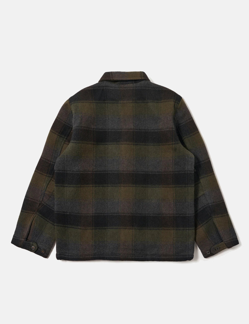 Universal Works Wayfarer Jacket (Berlin Wool Check) - Black/Brown