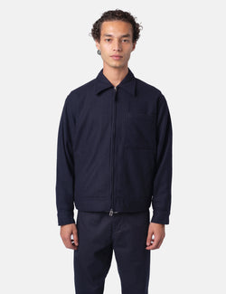 Universal Works Rose Bowl Jacket (Dot Print) - Navy Blue
