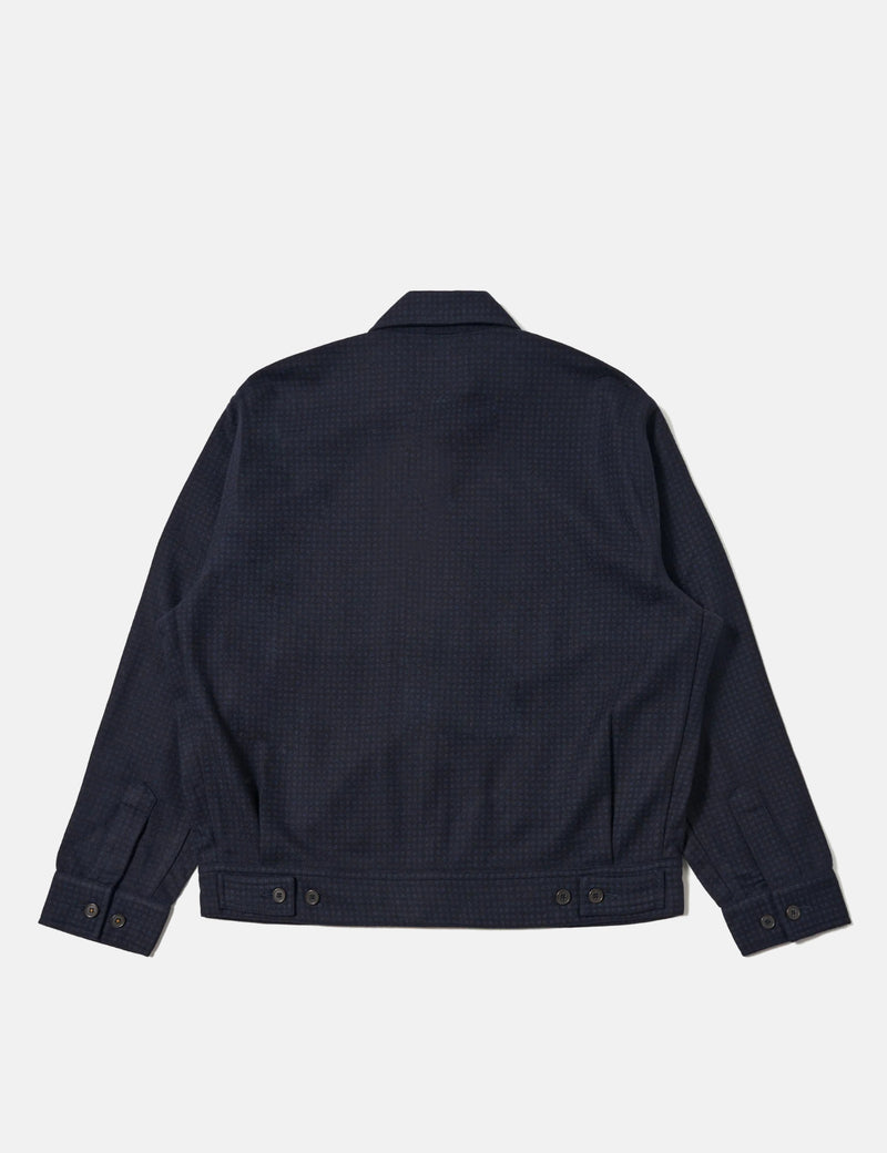 Universal Works Rose Bowl Jacket (Dot Print) - Navy Blue