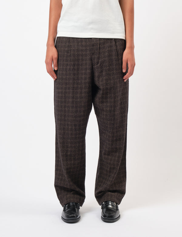 Universal Works Duke Pant (Cedar Check) - Brown