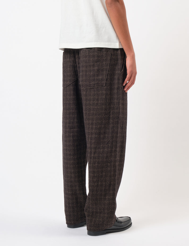 Universal Works Duke Pant (Cedar Check) - Brown