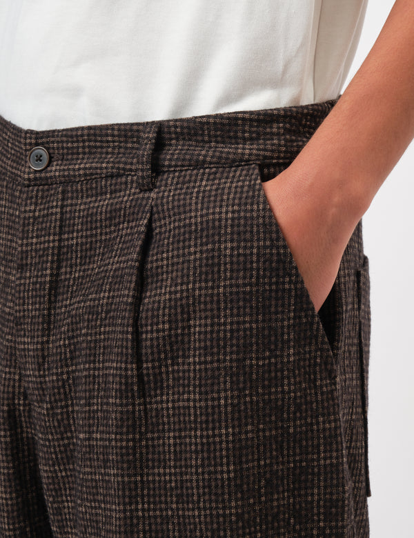 Universal Works Duke Pant (Cedar Check) - Brown