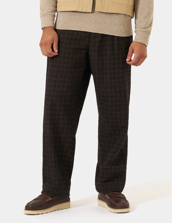 Universal Works Duke Pant (Cedar Check) - Brown