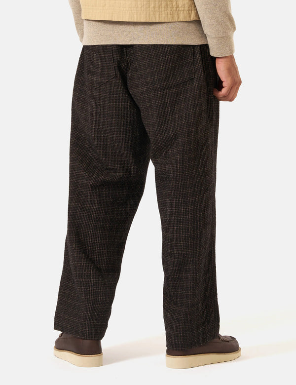Universal Works Duke Pant (Cedar Check) - Brown
