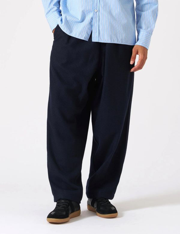 Universal Works Dutch Pant (Dot Print) - Navy Blue