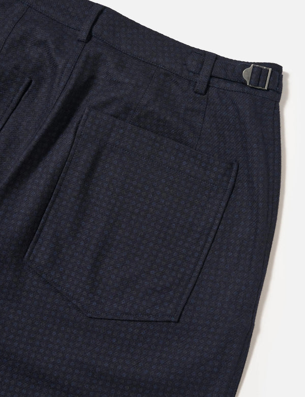 Universal Works Dutch Pant (Dot Print) - Navy Blue
