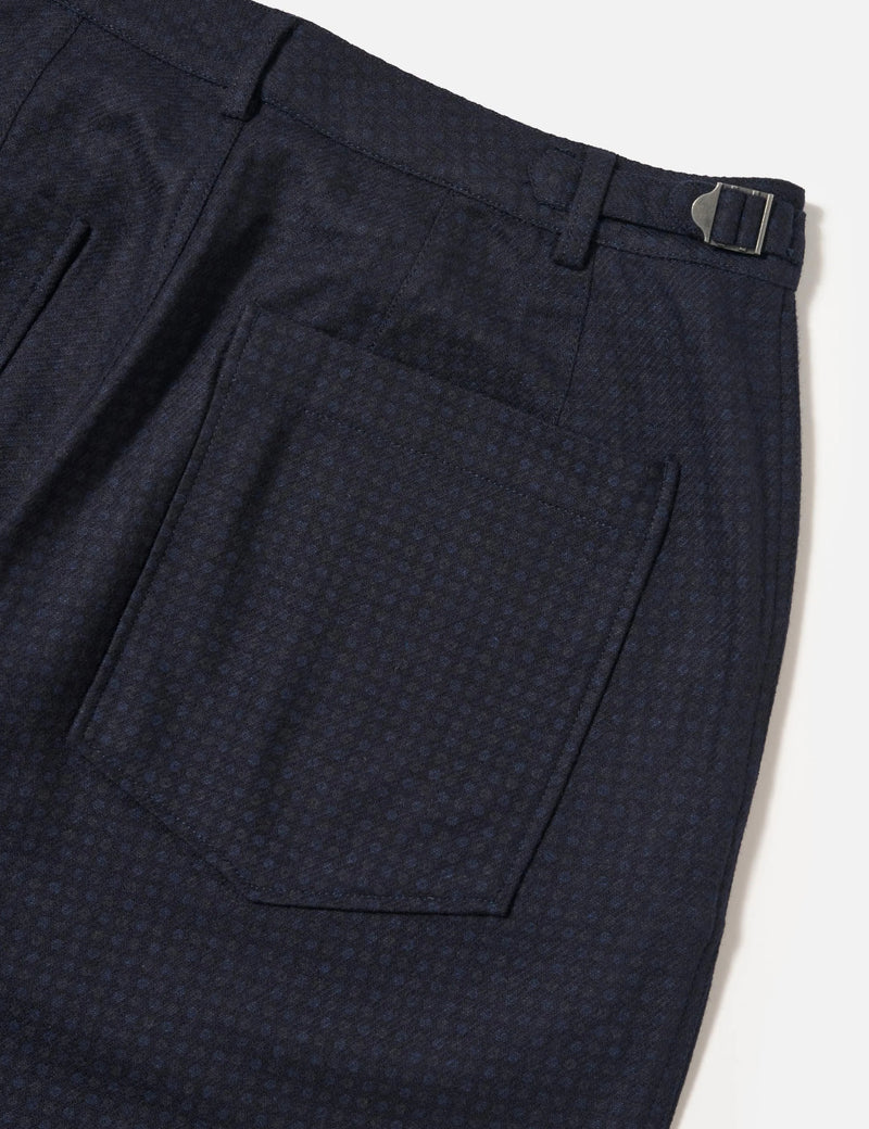 Universal Works Dutch Pant (Dot Print) - Navy Blue